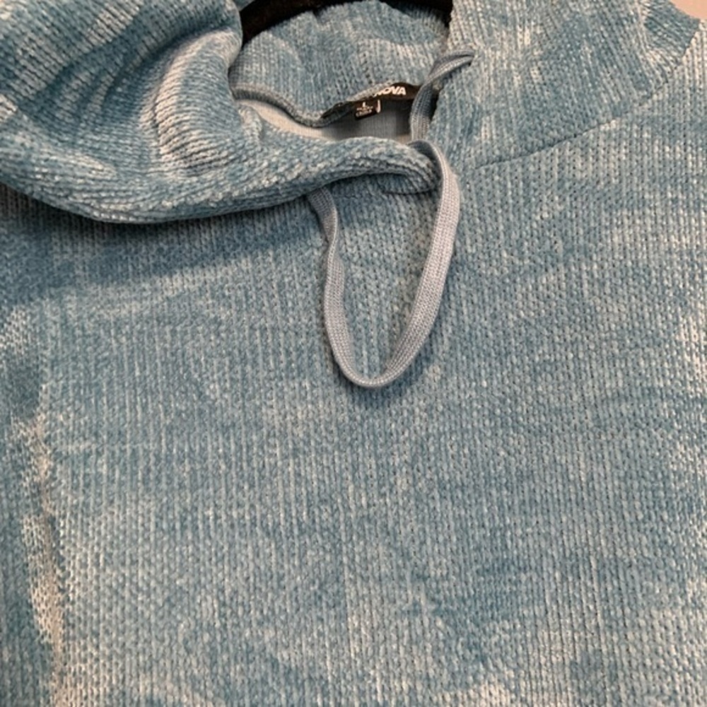 Fashion Nova Weekend Vibe Chenille Sweatshirt Dress - Blue - Picture 10 of 16